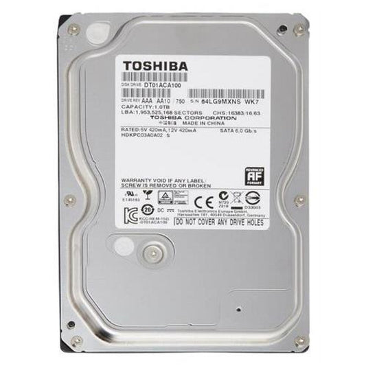 Toshiba 1TB Sata DT01ACA100 3.5" 7200RPM