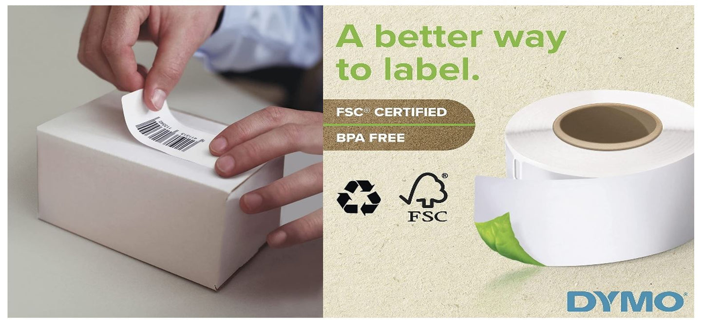 DYMO Authentic LW 1 Roll of 1000 Multi-Purpose Labels| (1-1/4" x 2-1/4"), DYMO Labels for LabelWriter Printers, Great for FBA/FNSKU Barcodes