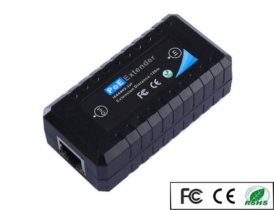Ethernet & POE Extender 10/100M auto-negotiation and auto-MDIX fast Ethernet RJ45 port Maximum 15.4 watts power for POE port Front-end receiving and Back-end supply power Single maximum extension distance 100meters