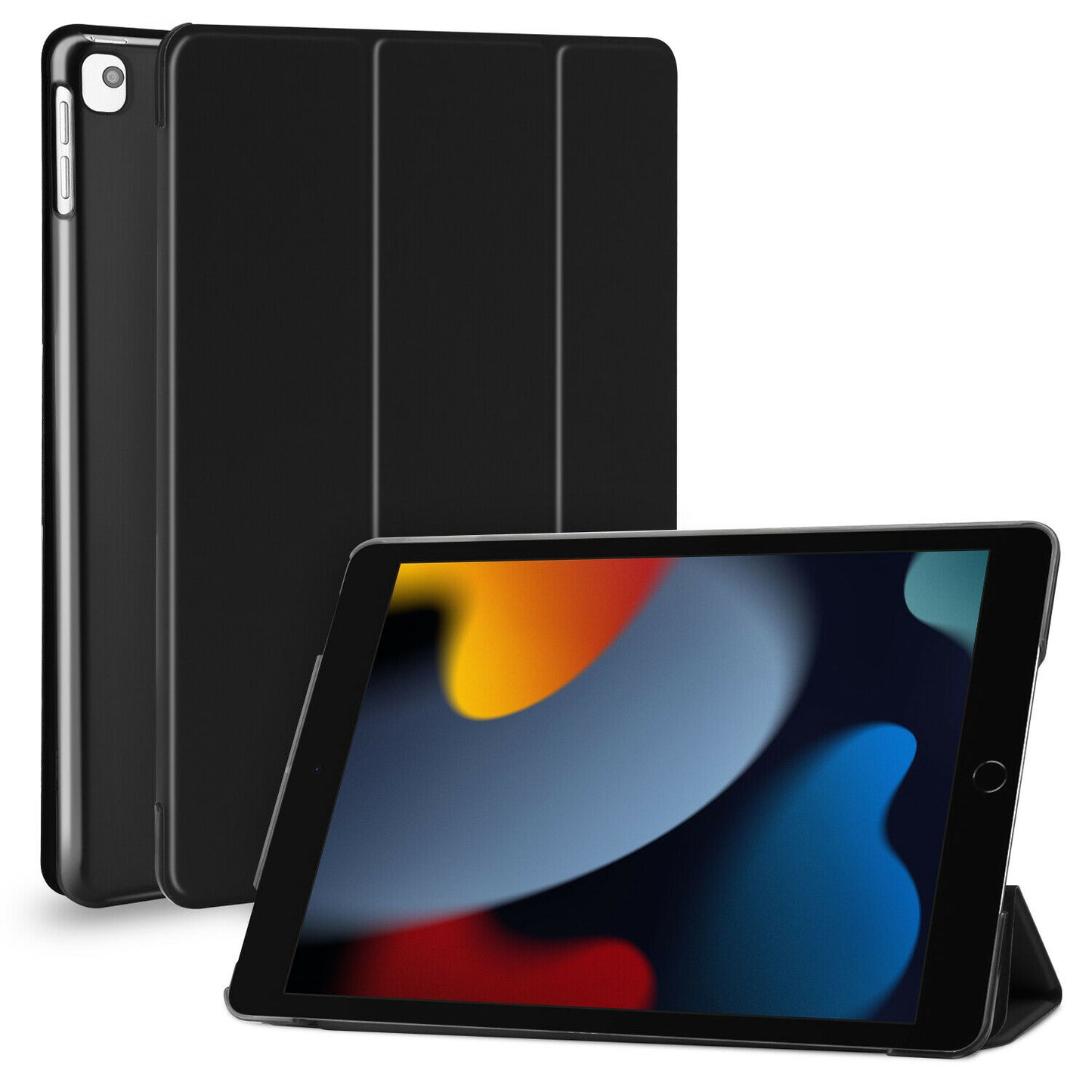 Black iPad case for 10.2" iPad 8th generation Leather Stand Case Cover