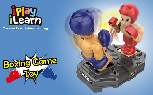 iPlay, iLearn Electronic Punching Boxing Game Toy, Cool Battle Board Game, RC Fighting Robots W/ Sounds, Hand Operated Sports Playset, Indoor Birthday Gifts for 4 5 6 7 8-12 Year Old Boys Kid Child