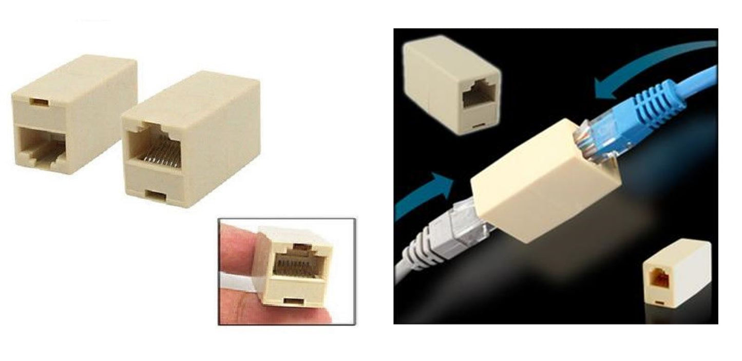 CAT5 LAN Ethernet Network Extender RJ45 Connector Extension Coupler