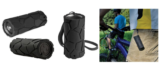 Cobra AirWave Mini Rugged Waterproof Wireless Bluetooth Speaker w/Speakerphone (Black)