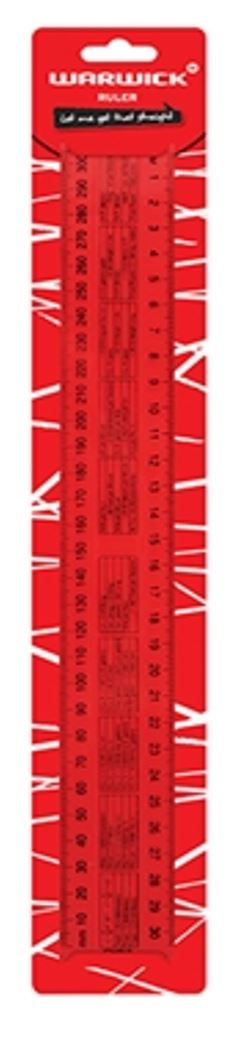 WARWICK RULER CLEAR 30CM