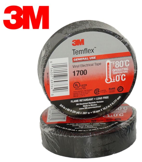 3M Temflex Vinyl Electric Tape (Black)