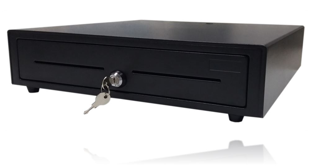 Cash Drawer Steel Black Heavy Duty 4 Bill Compact 24V
