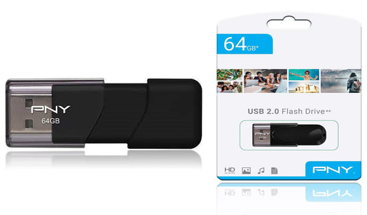 PNY TECHNOLOGIES INC PNY 64GB ATTACHÉ 4 USB 2.0 FLASH DRIVE - 64 GB - USB 2.0 - BLACK