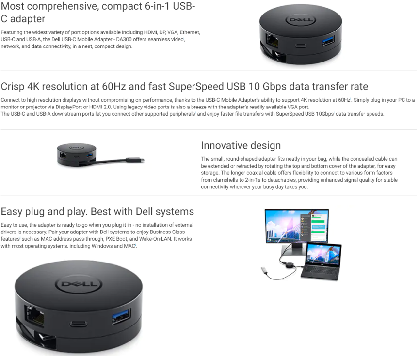 Dell-DA300 USB-C Mobile Adapter
