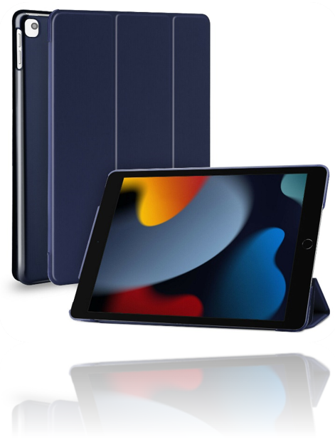 Blue iPad case for 10.2" iPad 8th generation Leather Stand Case Cover