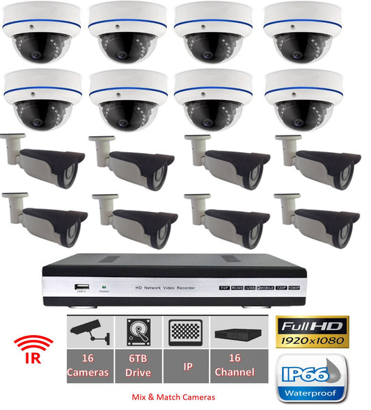 16 Channel IP NVR Built in POE Linux OS H.265+ Auto-switch input Video Input: 16*5MP POE Output: 16 Port built-in POE, Video Output: 1*HDMI (MAX:2K) ,1*VGA, HDD: SATA x2 Playback: 2*5MP/4*1080P Audio in/output:1ch out Power: 48V/5A