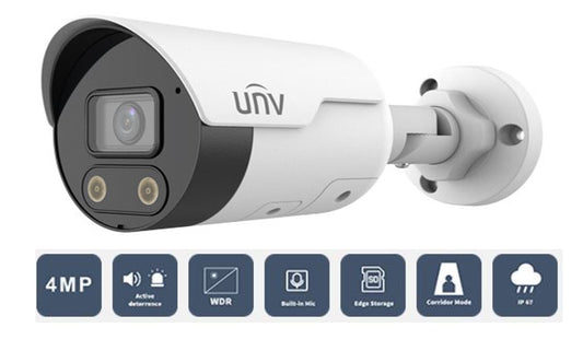 4MP HD Intelligent Light and Audible Warning Fixed Bullet Network Camera (Alarm Function)