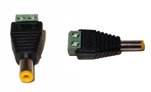 DC 5.5 x 2.1mm Power Male Jack Adapter Cable Plug Connector for CCTV LED