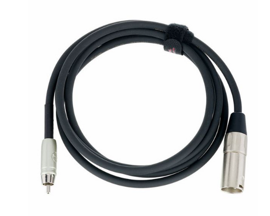 Kirlin MP-485PR-6FT/BK 24AWG XLR MALE-RCA PLUG
