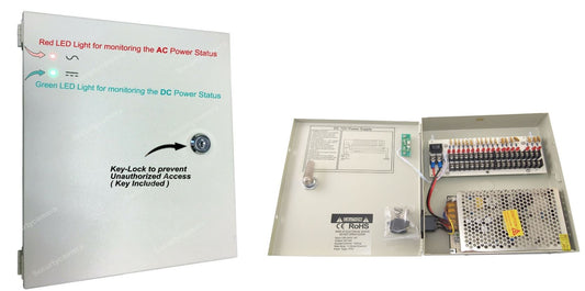 CCTV 16 Ch Channel Power Supply Distribution Box 12V DC 10A for CCTV Security Camera