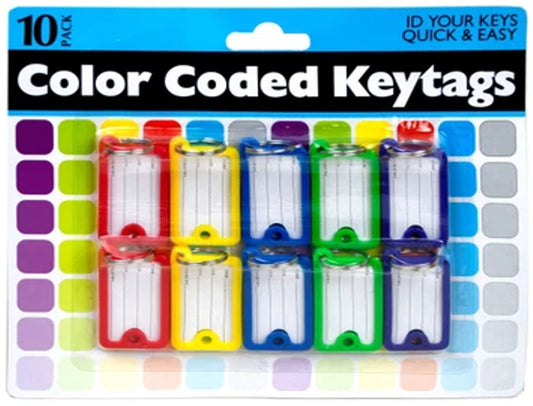 10 pc Color Coded Key Tags