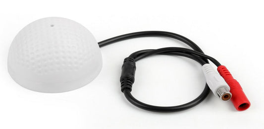 Mini Mic Audio CCTV Microphone Adapter Cable 12V DC For Security DVR Camera UE (For Cameras with Audio Out)