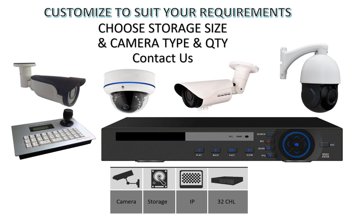 32CH NVR 1080P H264 iP NVR VGA/ HDMI Network Video Recorder (NO BUILT IN POE)