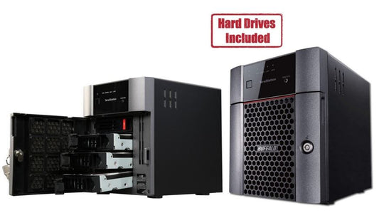 BUFFALO TeraStation 3420DN Desktop 16 TB NAS Hard Drives Included, black