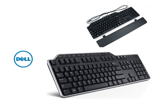 DELL BUSINESS MULTIMEDIA KEYBOARD EN FOR W8 KB522 WIRED QUIET ACOUSTICS