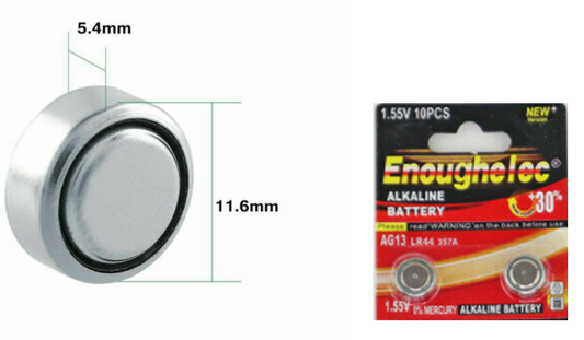 2pcs LR44 A76 L1154 AG13 357 Alkaline Battery