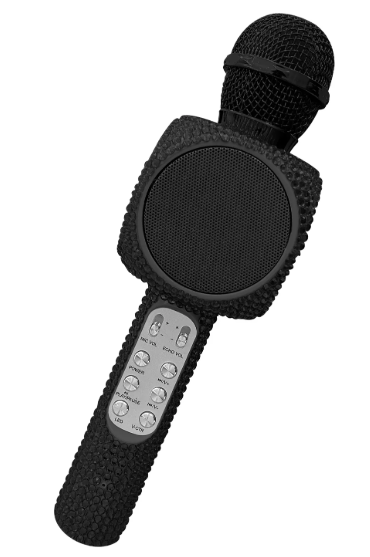 Bling Sing-Along Bling Bluetooth Karaoke Microphone and Bluetooth Stereo Speaker All-in-One (Black)