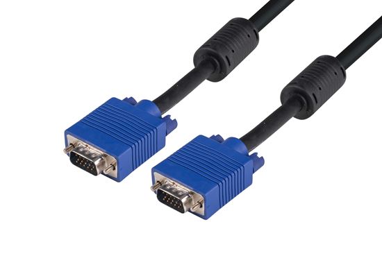 DYNAMIX 1m VESA DDC1 & DDC2 VGA Male/Male Cable - Moulded