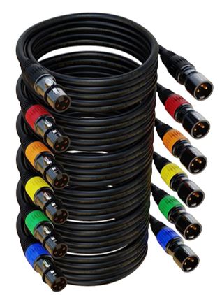 AuxLink XLR Cables, XLR Microphone Cable 25 ft , Gold-Plated 3-pin XLR Speaker Cable Male to Female Balanced Mic Cable