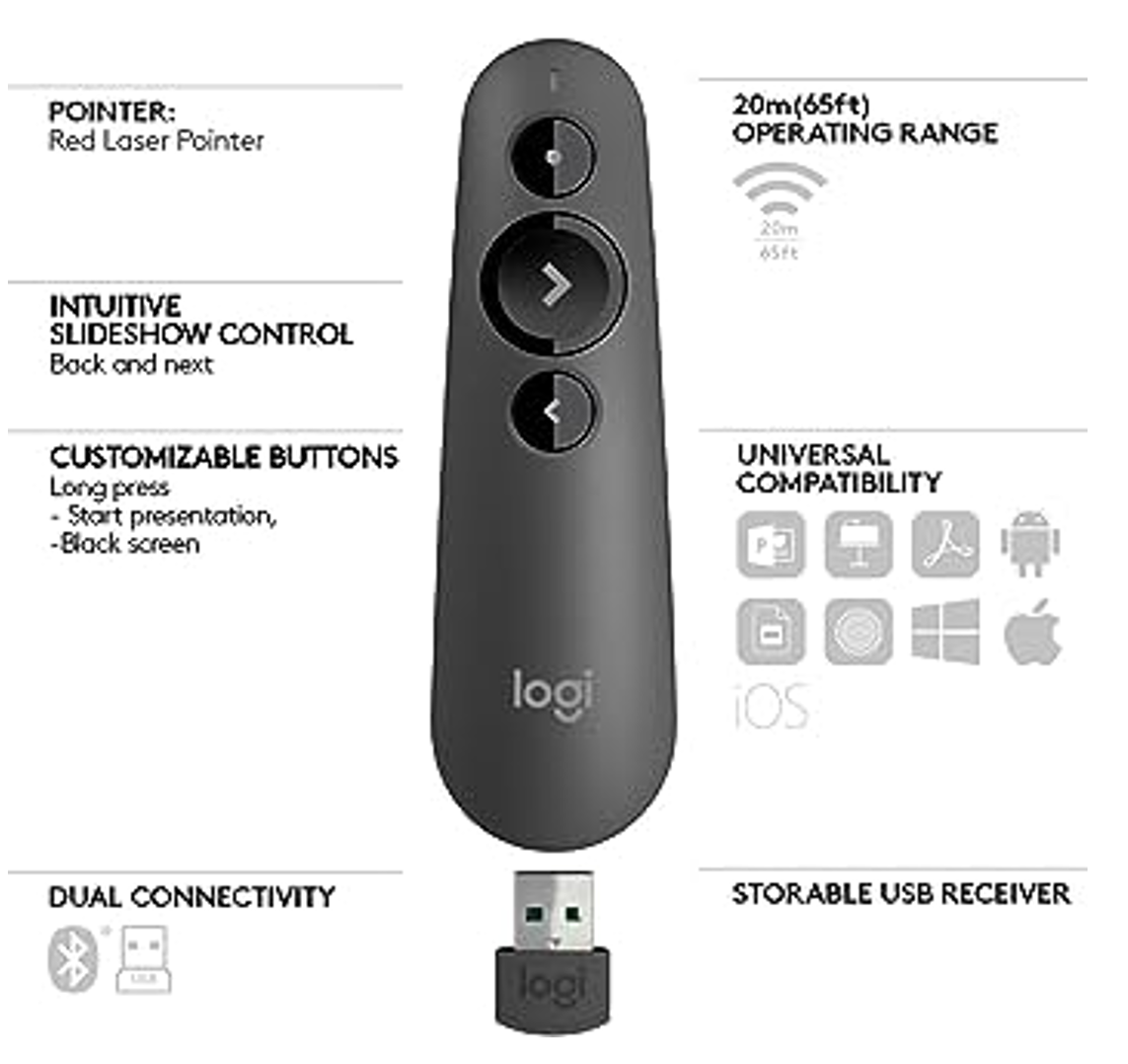 Logitech R500s Laser Presentation Remote (910-006518)