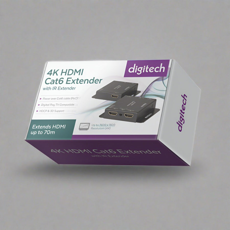 Digitech 4K HDMI Cat6 Extender with IR