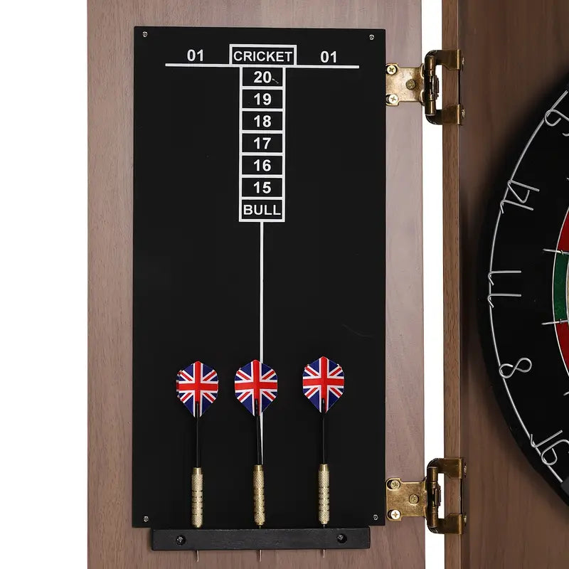 Dark Brown Regular Dart Board, Dart Board, Classic Dart Board Cabinet, Adult Dart Board Set, MD Dark Brown