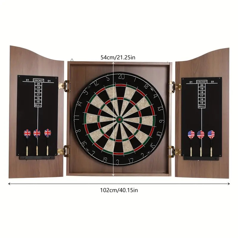 Dark Brown Regular Dart Board, Dart Board, Classic Dart Board Cabinet, Adult Dart Board Set, MD Dark Brown