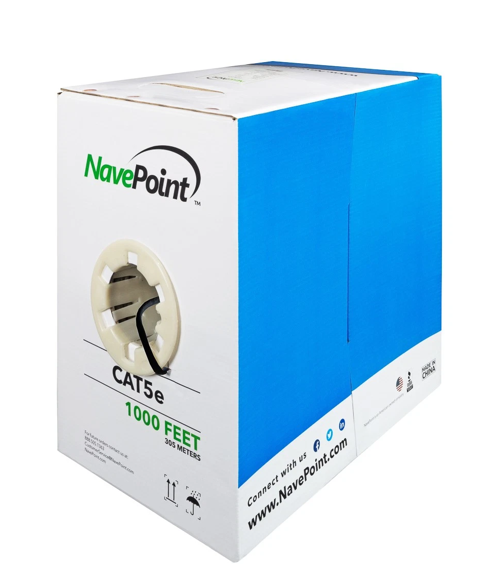 Cat-5e UTP Cable 1000Ft. Black (Packing: Pull Out Box)