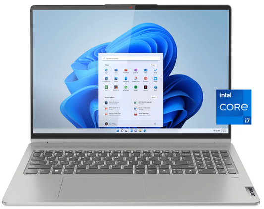 Lenovo FLEX 5 16IAU7 2-IN-1 Core™ i7-1255U 512GB SSD 8GB 16" (1920x1200) TOUCHSCREEN GREY Backlit Keyboard FP Reader