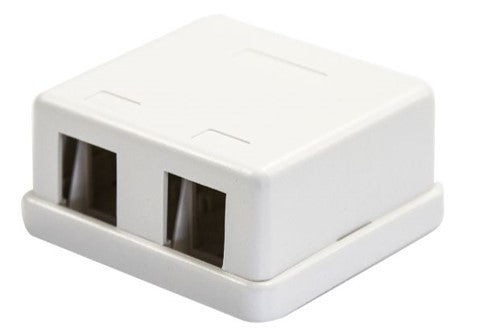 2 Port Unloaded Keystone Wall Mount Enclosure Dims: 60x60x30mm