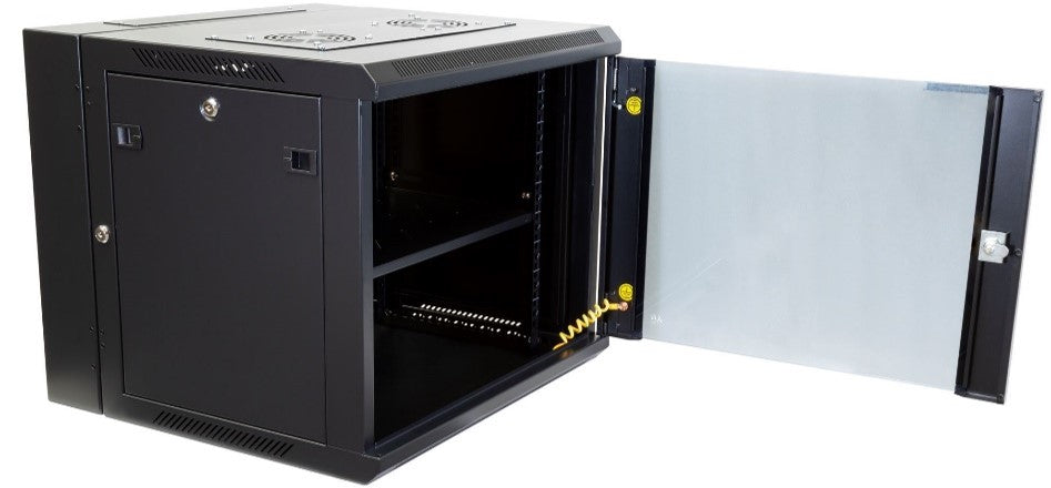 9RU UniverSwing Wall Mount Cabinet. Back mount supplied Left & Right Hinges