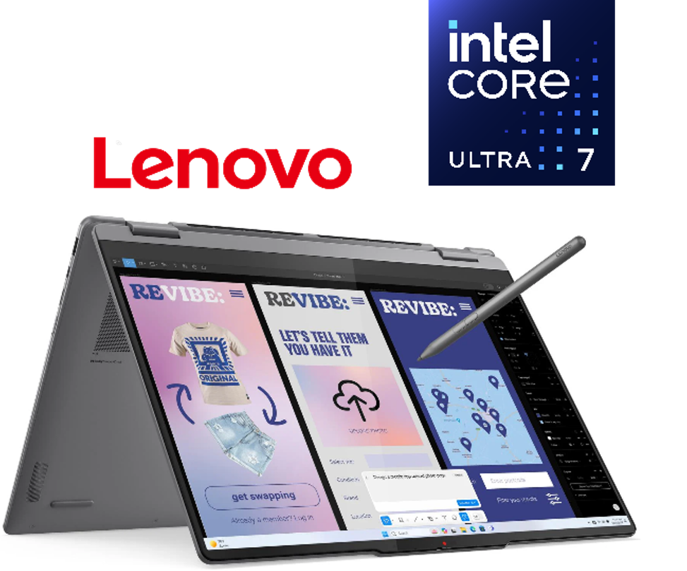 Lenovo YOGA 7 16ILL10 2-IN-1 Core™ Ultra 7 256V 1TB SSD 16GB 16" (1920x1200) TOUCHSCREEN WIN11Pro LUNA GREY Backlit Keyboard FP Reader