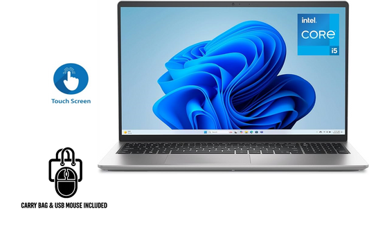Dell 15 DC15250 Core™ i5-1334U 512GB SSD 8GB 15.6" (1920x1080) TOUCHSCREEN 120Hz WIN11 Pro CARBON BLACK