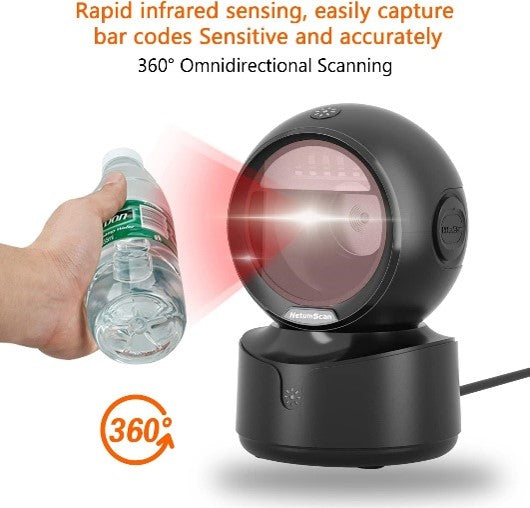 NetumScan Automatic Omnidirectional Desktop Barcode Scanner