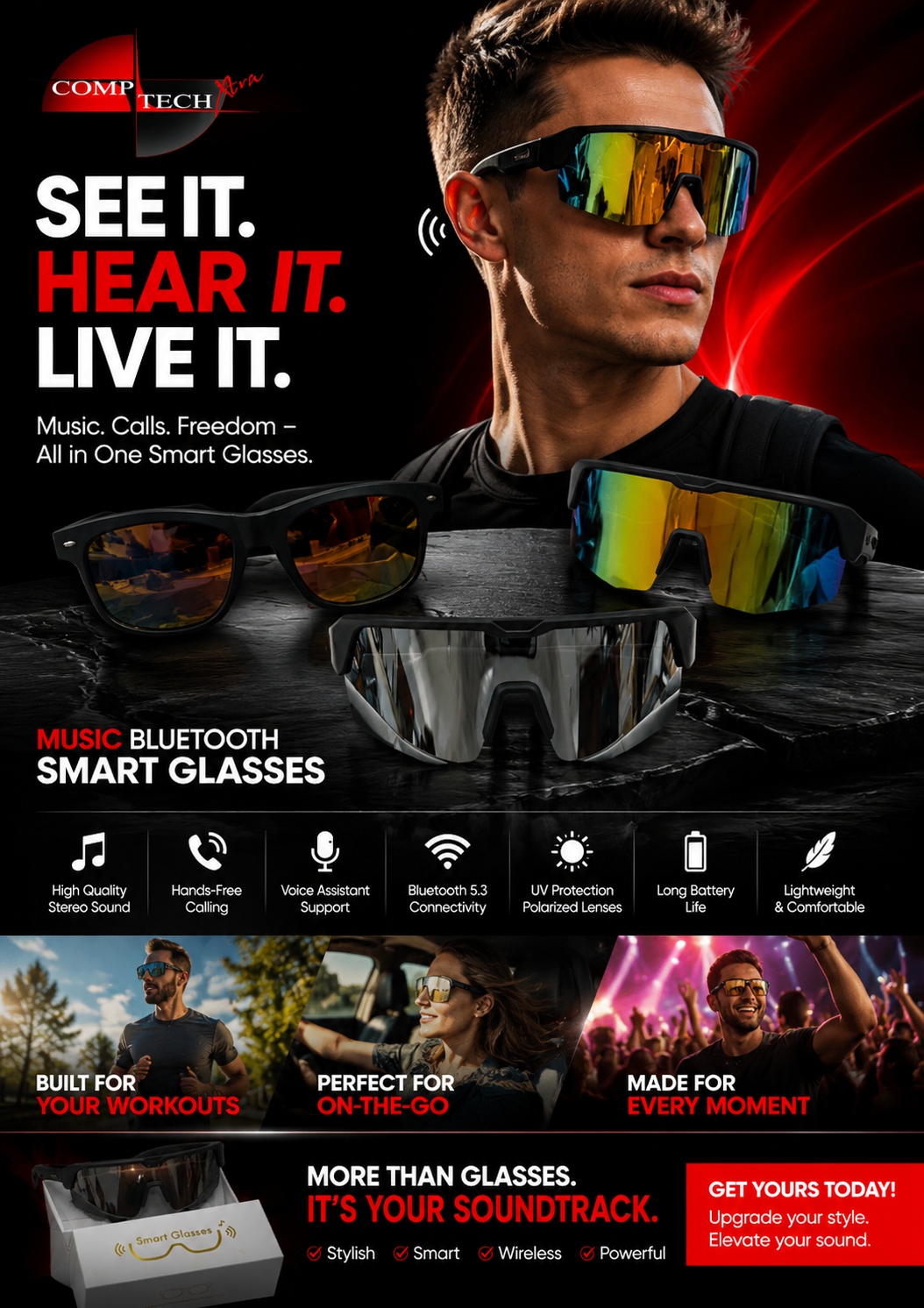 Bluetooth Smart Music Sunglases