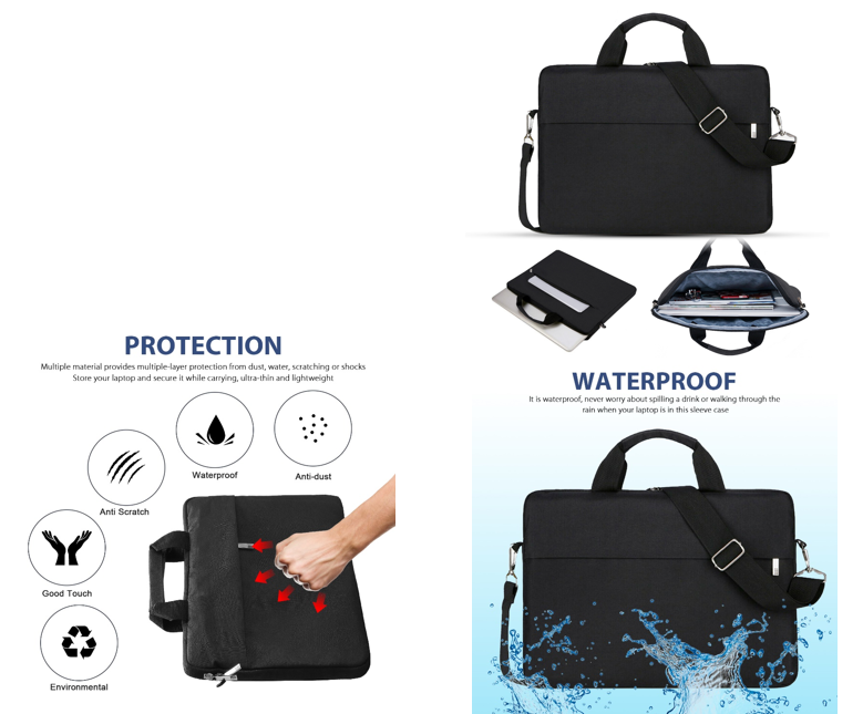 EEEkit Laptop Sleeve Bag 15.6"  - Tablet Briefcase Carrying Handbag, Waterproof Laptop Shoulder Bag Sleeve Notebook
