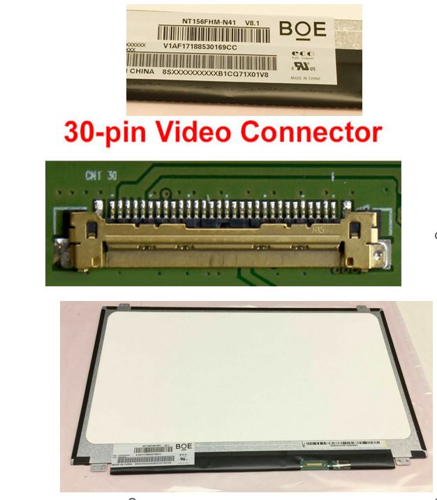 NT156FHM-N41 V8.1 LCD Screen Matte FHD 1920x1080 Display 15.6" 30pins