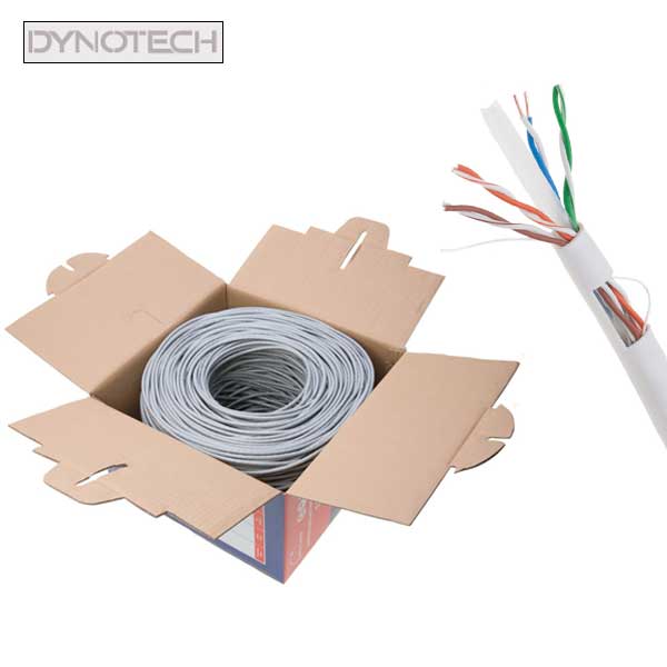 CAT6 CCA WHITE DYNOTECH CAT6 CCA WHITE Cat-6 UTP Cable 1000Ft White Pull Out Box
