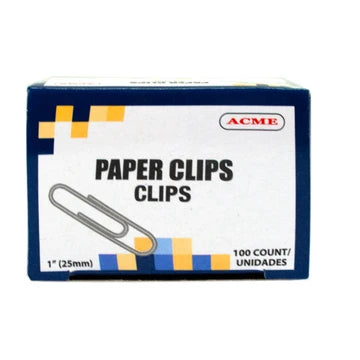 1“ Paper Clips 100 Count