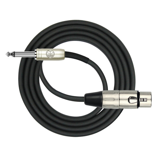 Kirlin MP-482PR-25FT/BK 24AWG XLR FEMALE-1/4" MONO PLUG