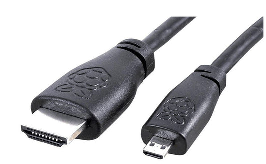 Raspberry Pi Official 2M Black Cable Micro-HDMI to Standard HDMI (type A) for Raspberry Pi 4 Model B