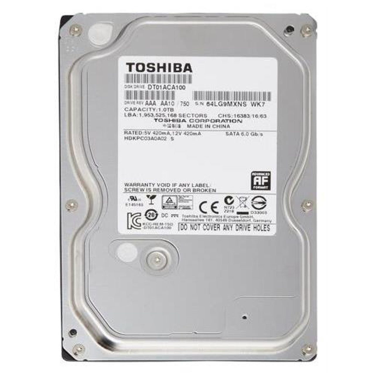 Toshiba 1TB Sata  DT01ACA100 3.5" 7200RPM