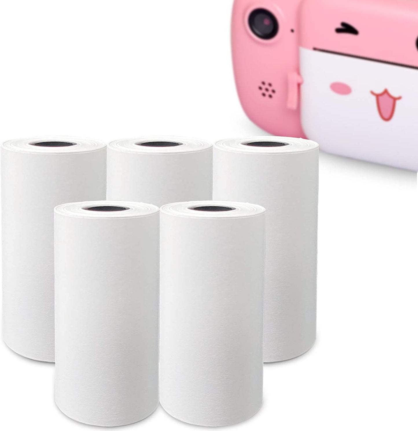 Rolls Print Paper for Kids Instant Print Camera, Zero Ink Thermal Paper, 4x2.2 inch Print Paper, White
