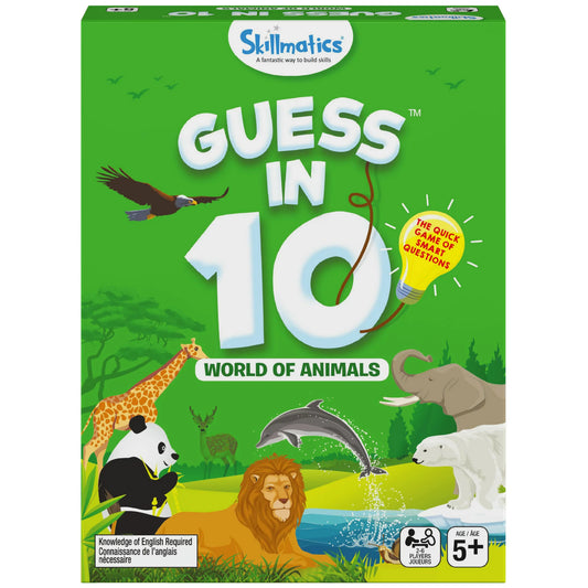 Skillmatics Guess in 10 Animal Planet | Card Game of Smart Questions | Super Fun for Travel & Family Game Night | Gifts for Ages 6 and Up