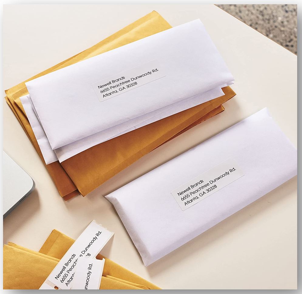 DYMO (30252) 1 Roll of 350 Lables Authentic Labels for LabelWriter Label Printers  White, 1 1/8" x 3 1/2"