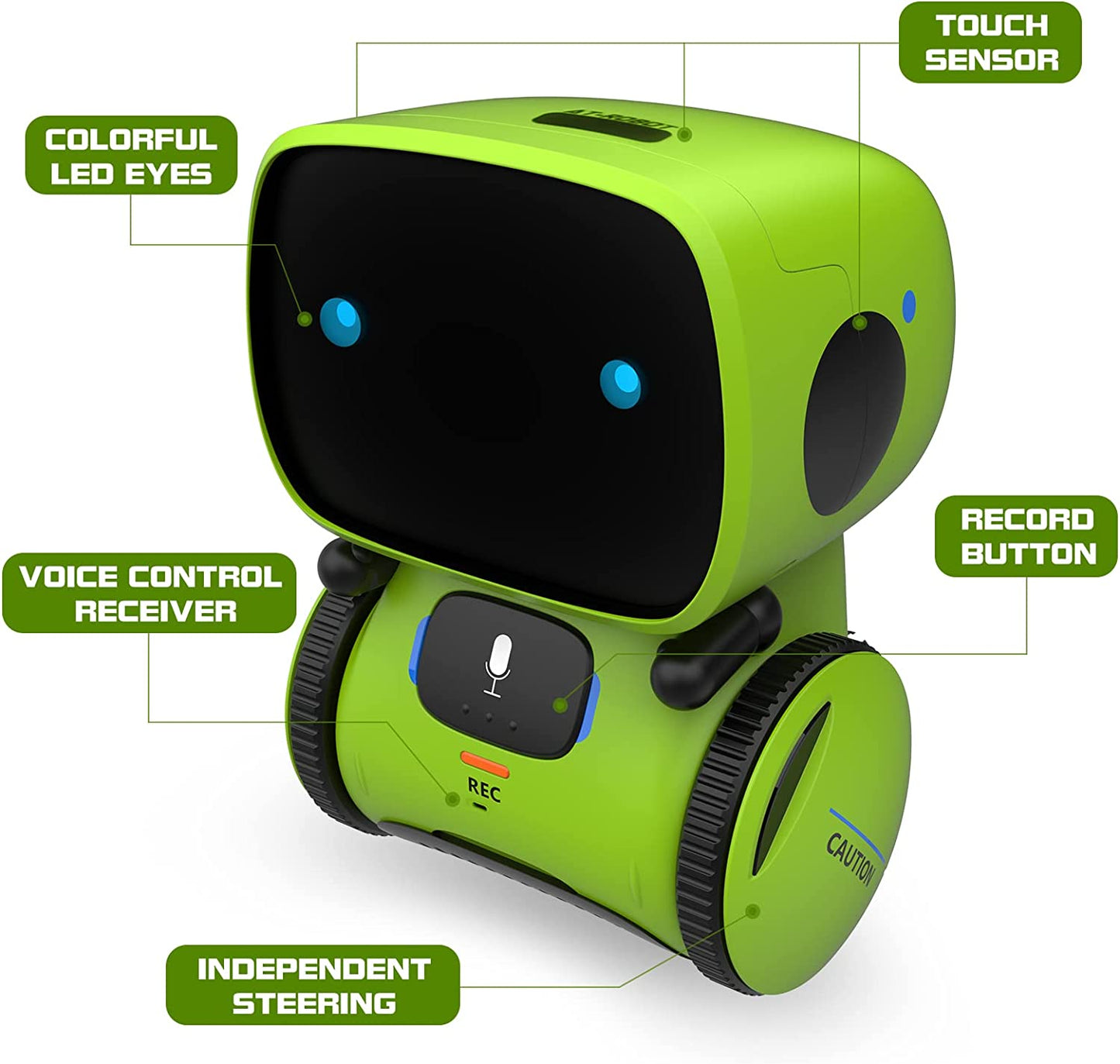 GILOBABY Kids Robot Toy, Interactive Smart Talking Robot with Voice Controlled Touch Sensor Speech Recognition, Singing, Dancing, Repeating, Recording, Birthday Gifts for Children Boys Girls Age 4-7